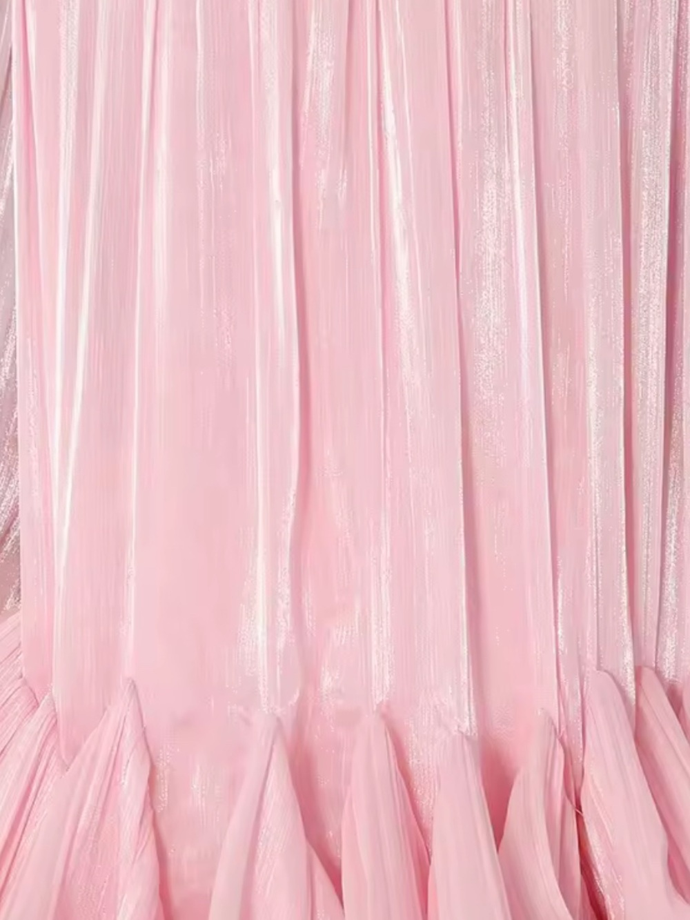 NEW $475 Sculptural Couture Pink Ruffle Mini Dress - Picture 9 of 10